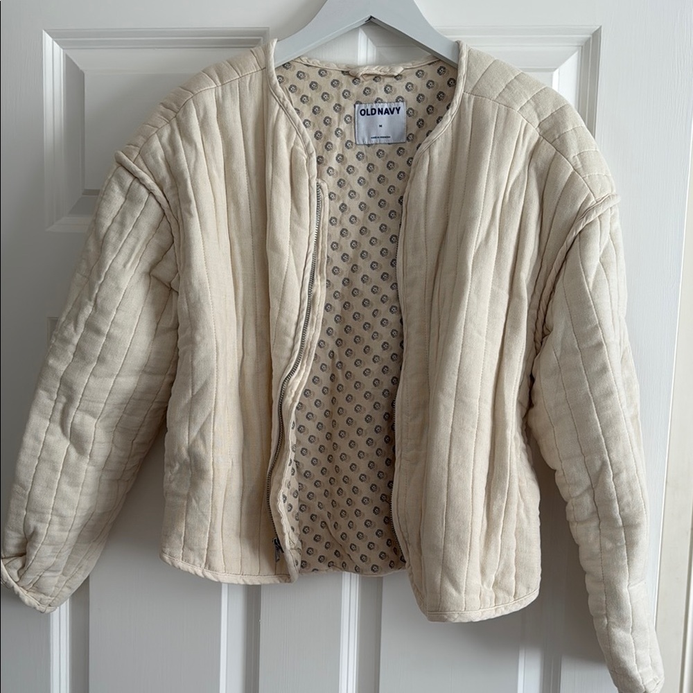 Old Navy Cream Quilted Women's Jacket